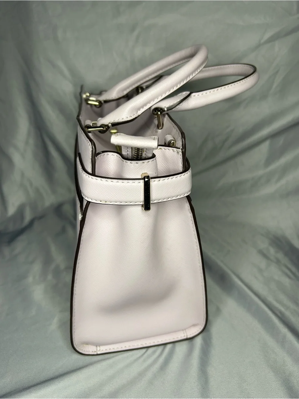 kate spade Light Lavender Leather Satchel with Gold Logo